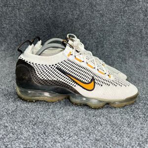 Nike Air VaporMax 2021 FK Shoes Men's 8 Black Kumquat Athletic Retro Running